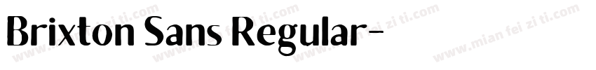 Brixton Sans Regular字体转换